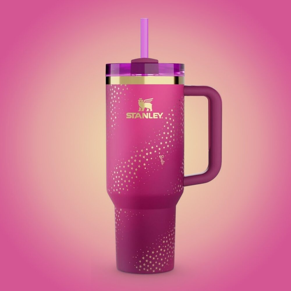 NEW Ltd Ed Barbie x Stanley 70s Superstar Quencher 40oz | Keep Drinks Cold/ Hot